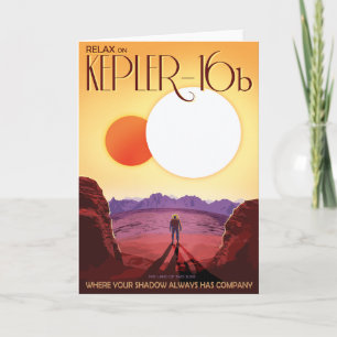 Sci-Fi Travel Ad, Planet Kepler-16b Karte