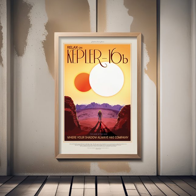 Sci-Fi Travel Ad, Planet Kepler 16b Poster (Von Creator hochgeladen)