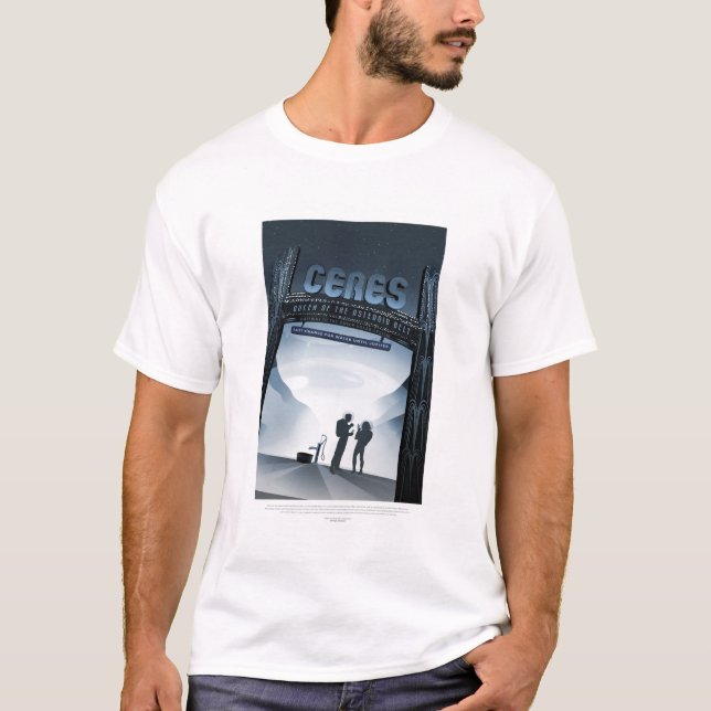 Sci-Fi Travel Ad, Zwerg Planet Ceres T-Shirt (Vorderseite)