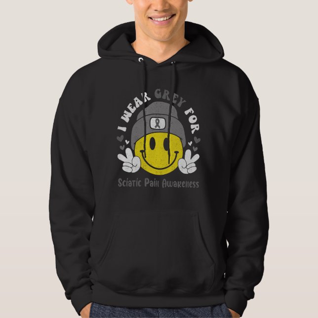 Sciatic Pain Awareness Ribbon Support Geschenke Hoodie (Vorderseite)