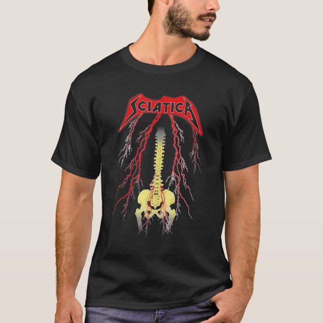 Sciatica Skeleton Metal T-Shirt (Vorderseite)
