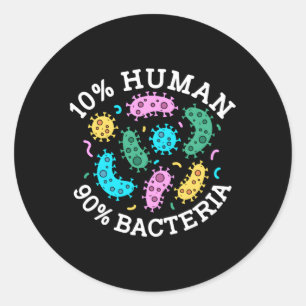Science 90 Bacteria Microbiology Labrador Student Runder Aufkleber