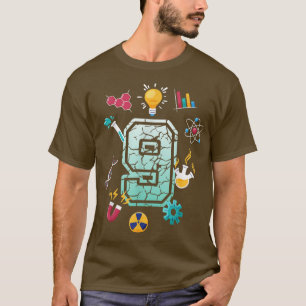 Science 9 Year Old Birthday School Party Scientifi T-Shirt