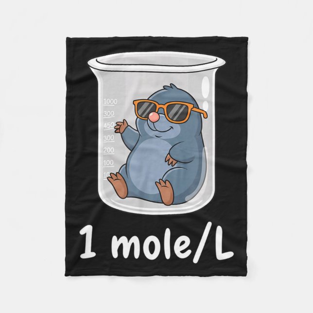 Science &amp; Technology Funny Chemistry 1 Mole L  Fleecedecke (Vorderseite)