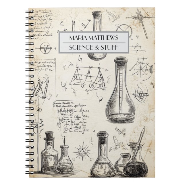 Science and Stuff custom Spiral Foto Notebook Notizblock (Vorderseite)