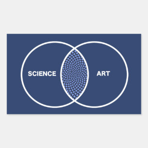 Science / Art Venn Diagramm Rechteckiger Aufkleber