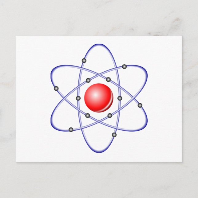 Science Atom Diagramm Postkarte (Vorderseite)