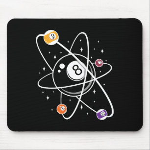 Science Atom Pool Lover 8 Billiard Mousepad