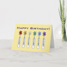 Science Beaker mit Blume Funny Birthday Card Karte