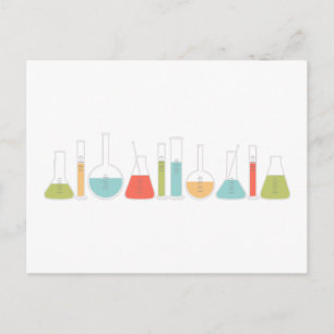 Science Beakers Postkarte