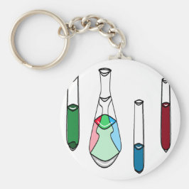 Science Beakers Test Tubes Solutions STEM Schlüsselanhänger