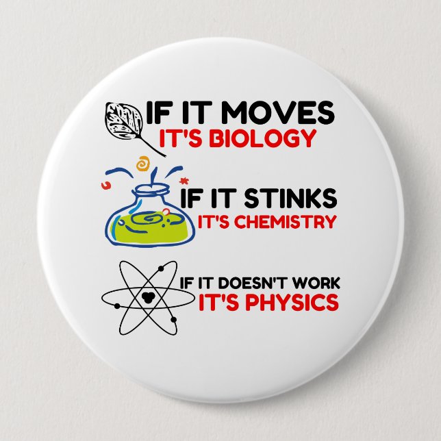 SCIENCE BIOLOGY CHEMISTRY PHYSICS BUTTON (Vorderseite)