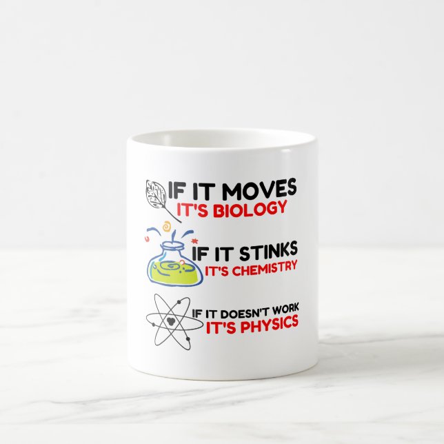 SCIENCE BIOLOGY CHEMISTRY PHYSICS KAFFEETASSE (Mittel)