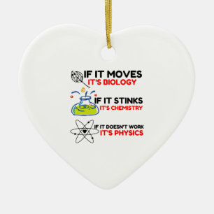 SCIENCE BIOLOGY CHEMISTRY PHYSICS KERAMIK ORNAMENT