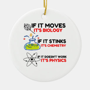 SCIENCE BIOLOGY CHEMISTRY PHYSICS KERAMIK ORNAMENT