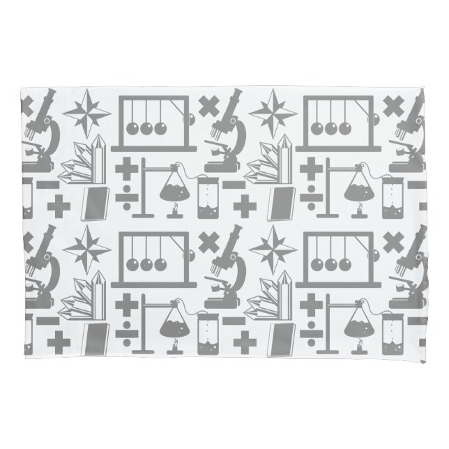 Science Biology Physics Geography Math Pattern Kissenbezug (Vorderseite)