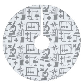Science Biology Physics Geography Math Pattern Polyester Weihnachtsbaumdecke