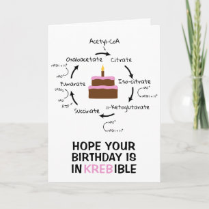 Science Birthday Krebs Zyklusbiologie Lehrer Karte