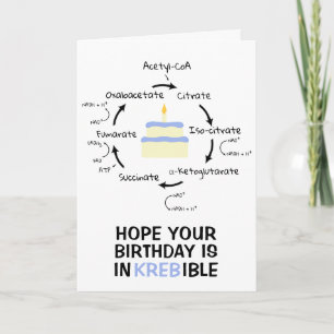 Science Birthday Krebs Zyklusbiologie Lehrer Karte