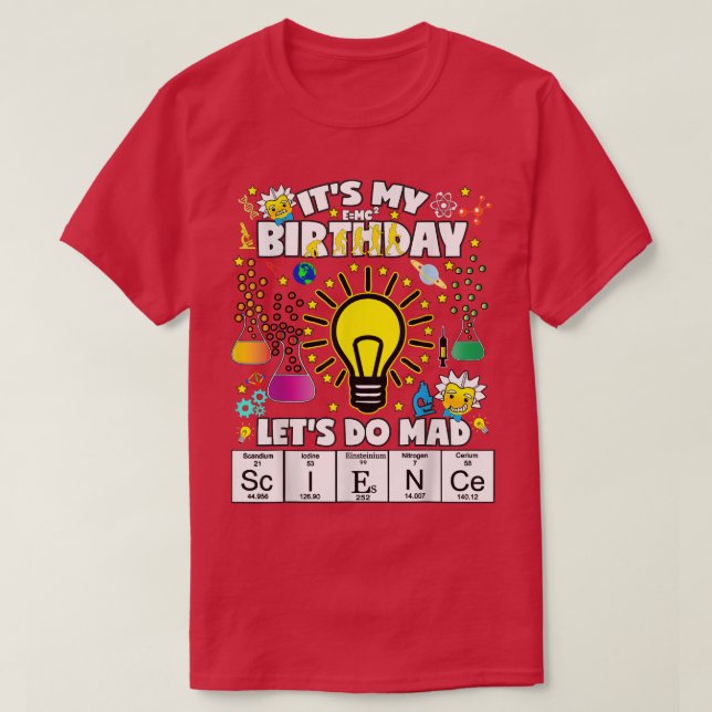 Science Birthday Thema Shirt jedes Alters Let's Do (Design vorne)