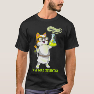 Science Cat Chemistry Mad Scientist Kitten Cation T-Shirt