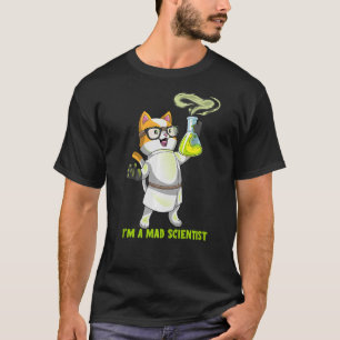 Science Cat Chemistry Mad Scientist Kitten Cation T-Shirt