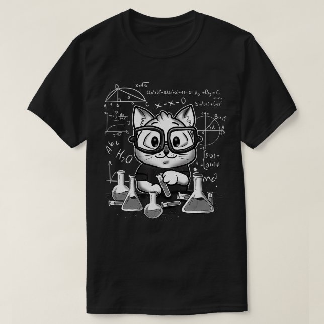 Science Chemistry Kitty Scientist Cat T-Shirt (Design vorne)