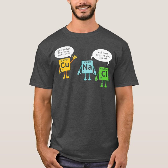 Science Chemistry Periodic Table Funny Scientist T-Shirt (Vorderseite)