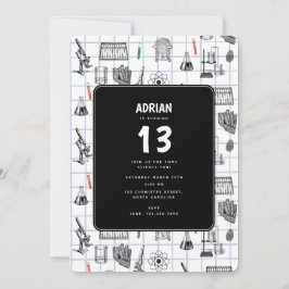 Science Chemistry Scientifics Birthday Party Thema Einladung