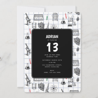 Science Chemistry Scientifics Birthday Party Thema Einladung