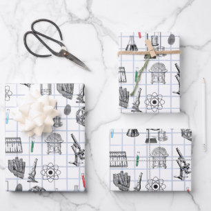 Science Chemistry Scientistry Pattern Geschenkpapier Set