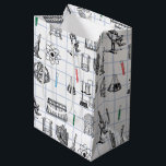 Science Chemistry Scientistry Pattern Mittlere Geschenktüte<br><div class="desc">Ein wissenschaftlich thematisiertes chemisches Muster,  das für alle geeignet ist,  die Lieben in Naturwissenschaften,  Chemie,  Biologie usw. haben. Ein ideales Geschenk für Wissenschaftler,  egal in welchem Alter.</div>