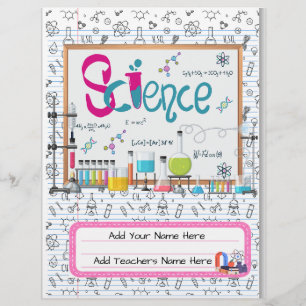 Science Custom Binder Cover Editierbares Design Flyer