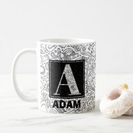 Science Custom Monogram - Letter A Coffee Tasse