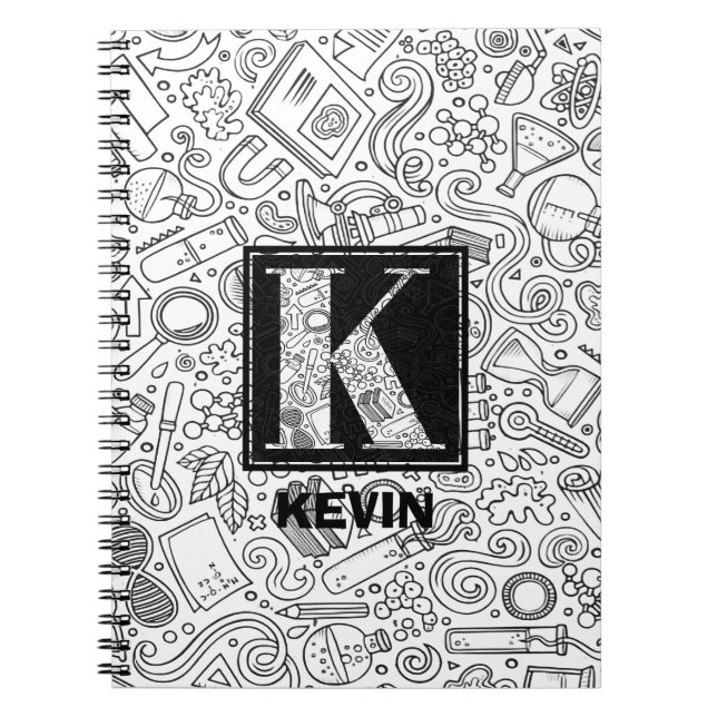 Science Custom Monogram - Letter K Notebook Notizblock (Vorderseite)