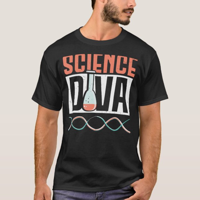 Science Diva Stem Squad Biology Major Steminist T-Shirt (Vorderseite)