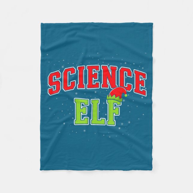 Science Elf Christmas Family Matching Group Xmas S Fleecedecke (Vorderseite)