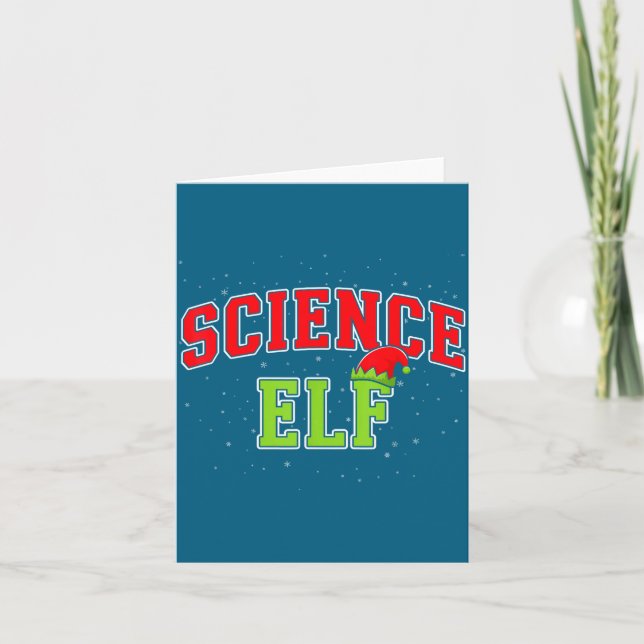 Science Elf Christmas Family Matching Group Xmas S Karte (Vorderseite)