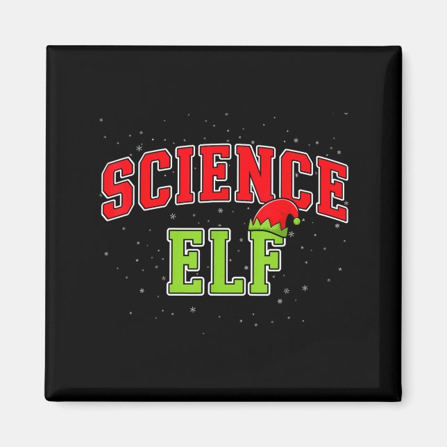 Science Elf Christmas Family Matching Group Xmas S Magnet (Vorne)