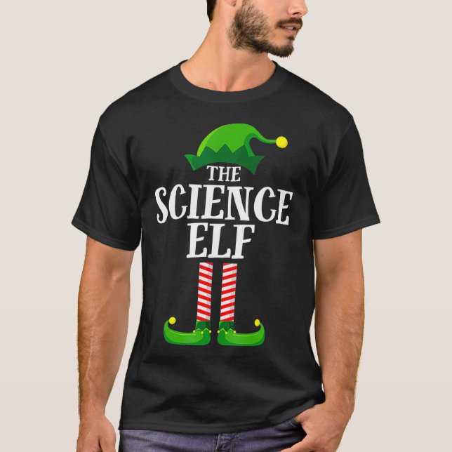 Science Elf Matching Family Group Weihnachten T-Shirt (Vorderseite)