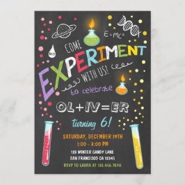 Science Experiment Birthday Invitation Boy Einladung