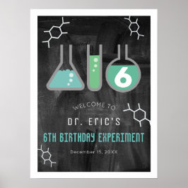 Science Experiment Chalkboard Gr Birthday Willkomm Poster