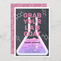 Science Experiment Flask Chalkboard Girl Birthday
