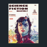 Science Fiction 3 Postkarte<br><div class="desc">Senden Sie Ihren Freunden Postanzeige auf diesem phantastischen,  klassischen Pulp-Science Fiction-Bild der 1920er,  1930er,  1940er und 1950er Jahre!</div>