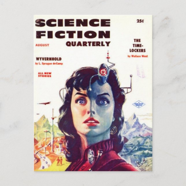 Science Fiction 3 Postkarte (Vorderseite)