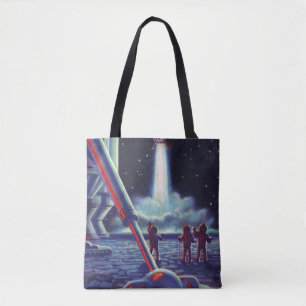 Science-Fiction-Alien aus der Vintage-Zeit winken