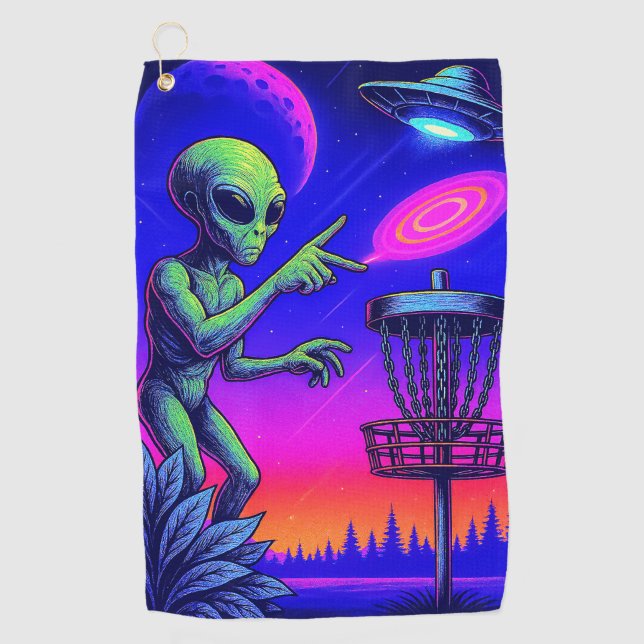 Science Fiction Alien Golf Handtuch (Vorderseite)
