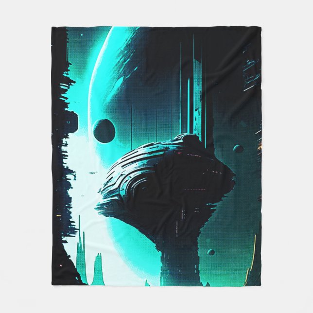 Science Fiction Alien Landschaft 103 Fleecedecke (Vorderseite)