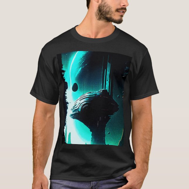 Science Fiction Alien Landschaft 103 T-Shirt (Vorderseite)