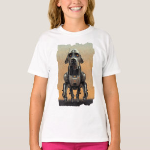 Science Fiction Art Portrait eines Roboterhundes T-Shirt